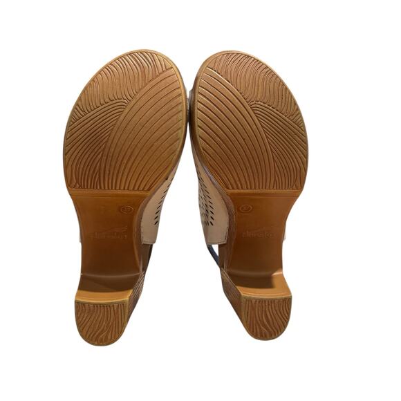 Dansko Danae Block Heel Sandal Minimalist Comfort Casual Leather Oyster 37 6.5 7 - Picture 7 of 9